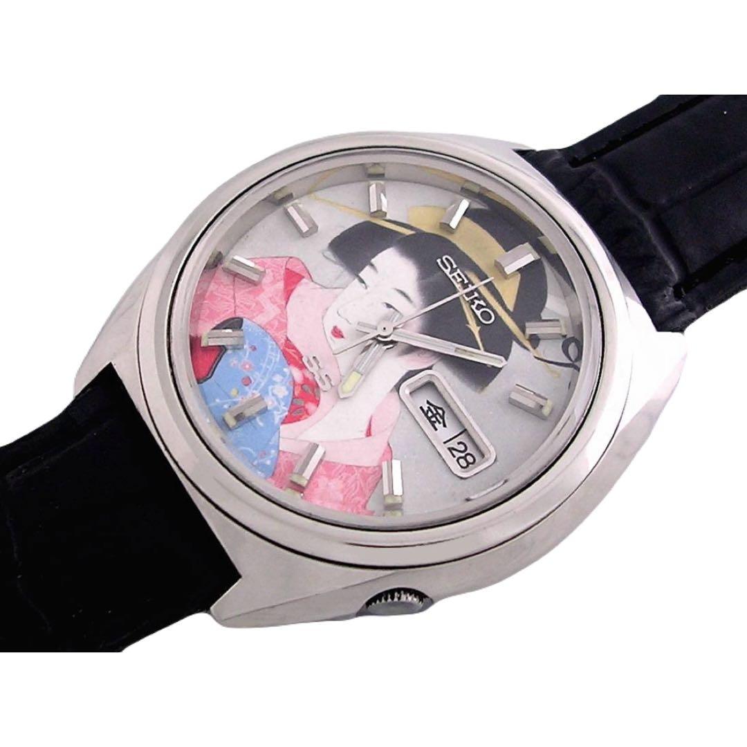 OH済SEIKOセイコー５アクタス SS 浮世絵文字盤 伊藤深水 三千歳