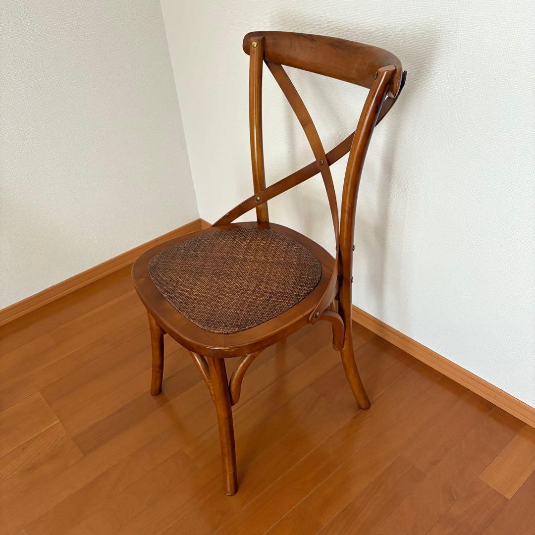 クロスバックチェア アンティーク ダイニングチェア ベントウッドチェア