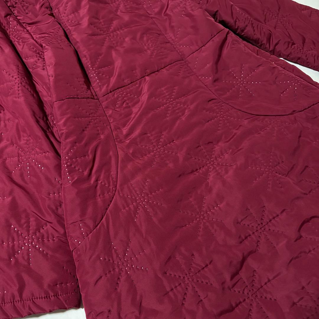 【美品】ホコモモラ パンチング 中綿 ロングコート 裏ボア ふわふわ　Aライン