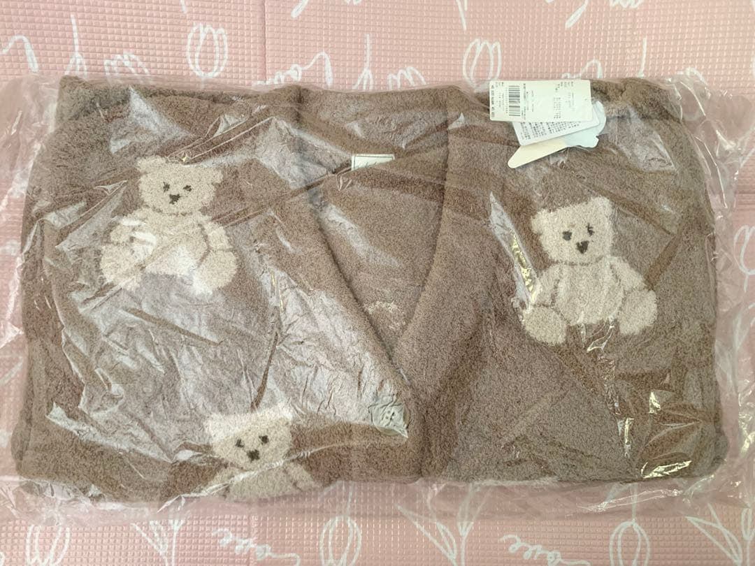 ジェラートピケ　ベアジャガードカーディガン　ブラウン