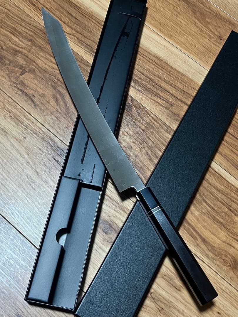 新品未使用　包丁　和包丁　切付　鬼反り　切味抜群　箱付　本焼き作法