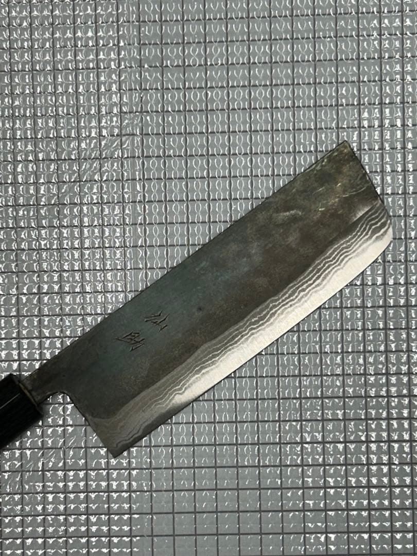 仙助 包丁 菜切 菜切包丁 165mm 安来鋼青紙２号 紫檀シノギ柄 ①