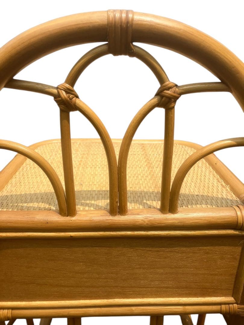 ラタン 籐 電話台 キャビネット 昭和レトロ