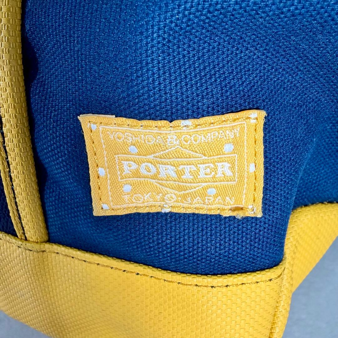 PORTER GIRL ボーイフレンドトート トートバッグ ネイビー×イエロー