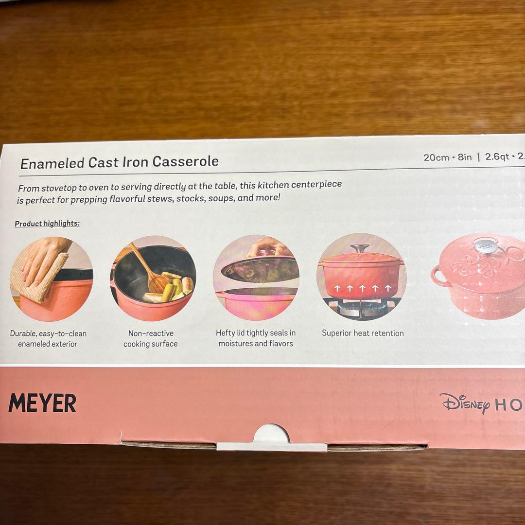 ミッキーマウス エナメル鋳鉄鍋 20cm