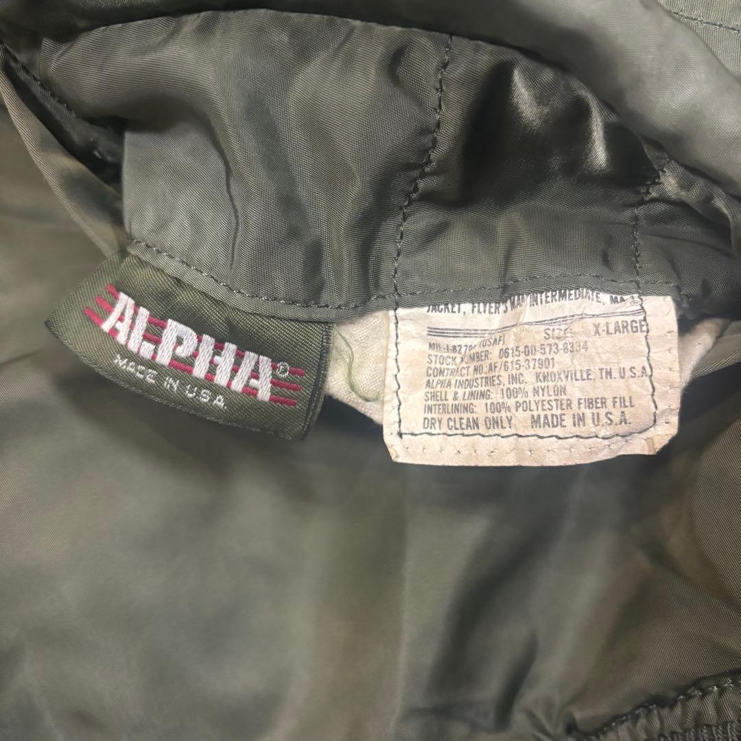 旧タグ XL ALPHA INDUSTRIES 80s USA製 IDEAL