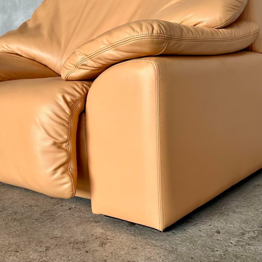 マルニ木工 maruni レザーソファ 1P✦ベージュ 本革 リラックスチェア