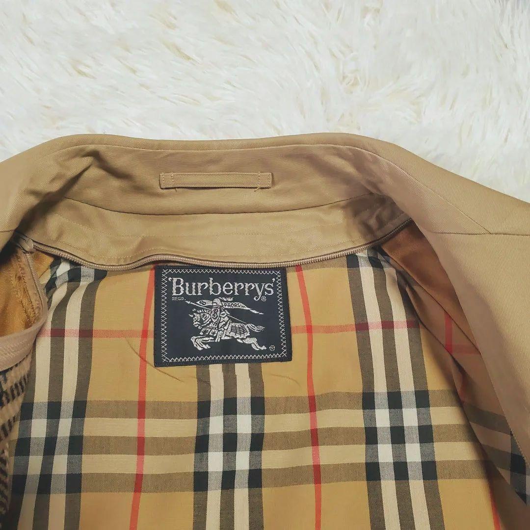 【ロング丈】バーバリー トレンチコート ライナー付 総裏チェック メンズ L