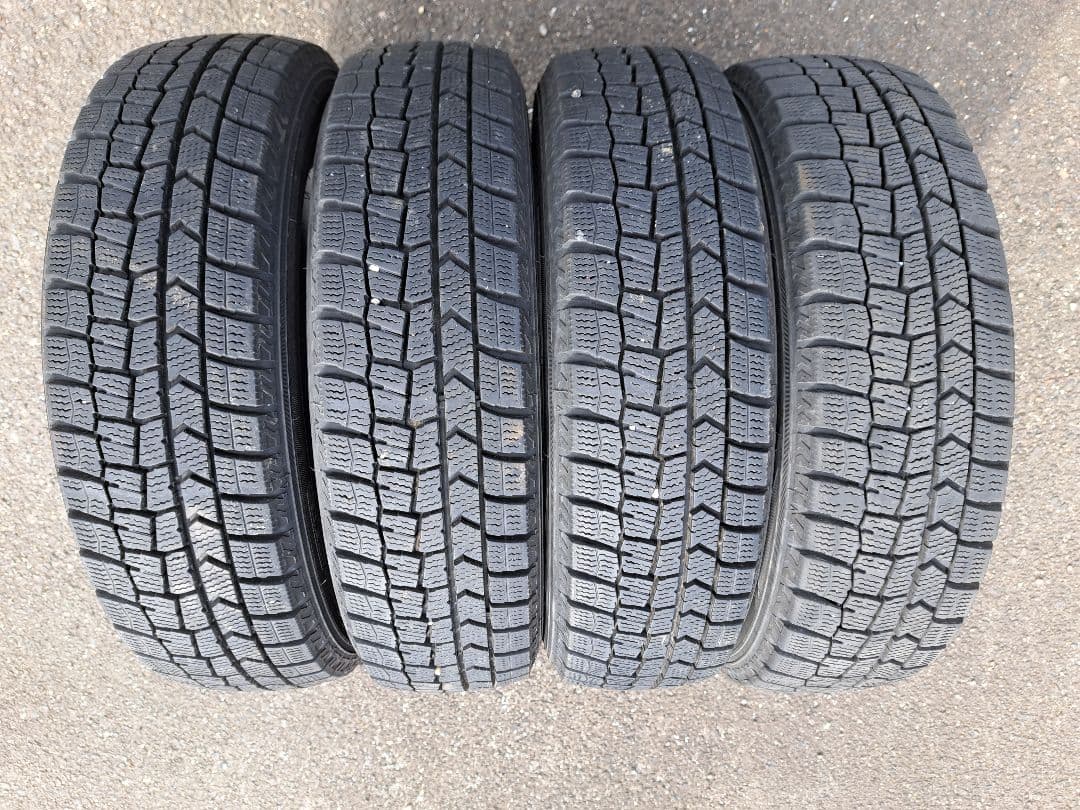 バリ山！155/65R14×4雪道安心！信頼と剛性のダンロップWM！送料￥300