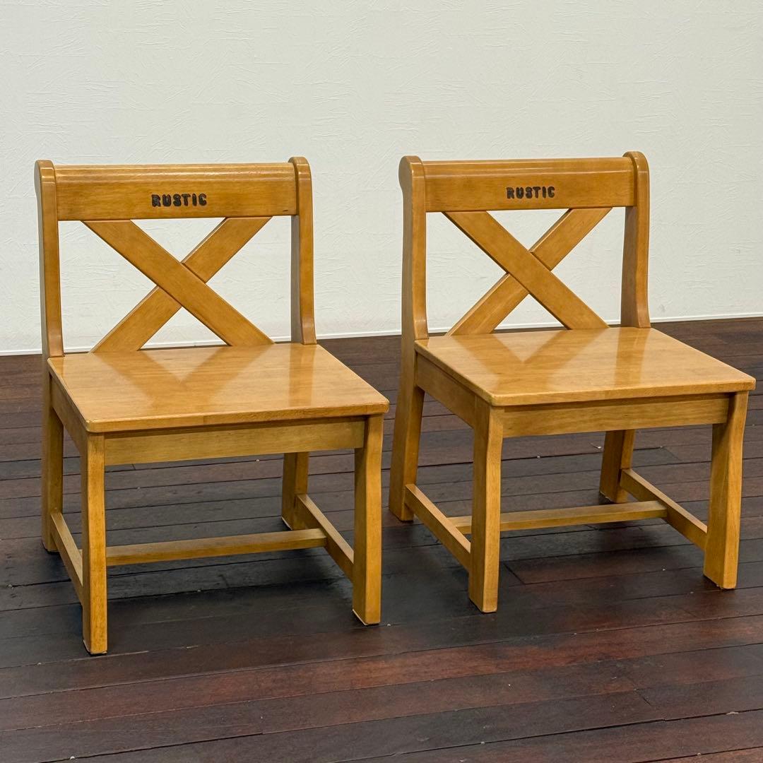 H21K44a karimoku RUSTIC ダイニングチェア 2脚セット