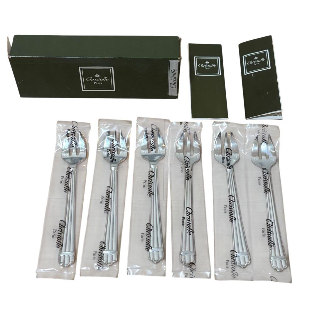 新品 クリストフル アリア ARIA オイスター フォーク 6本セット シルバー