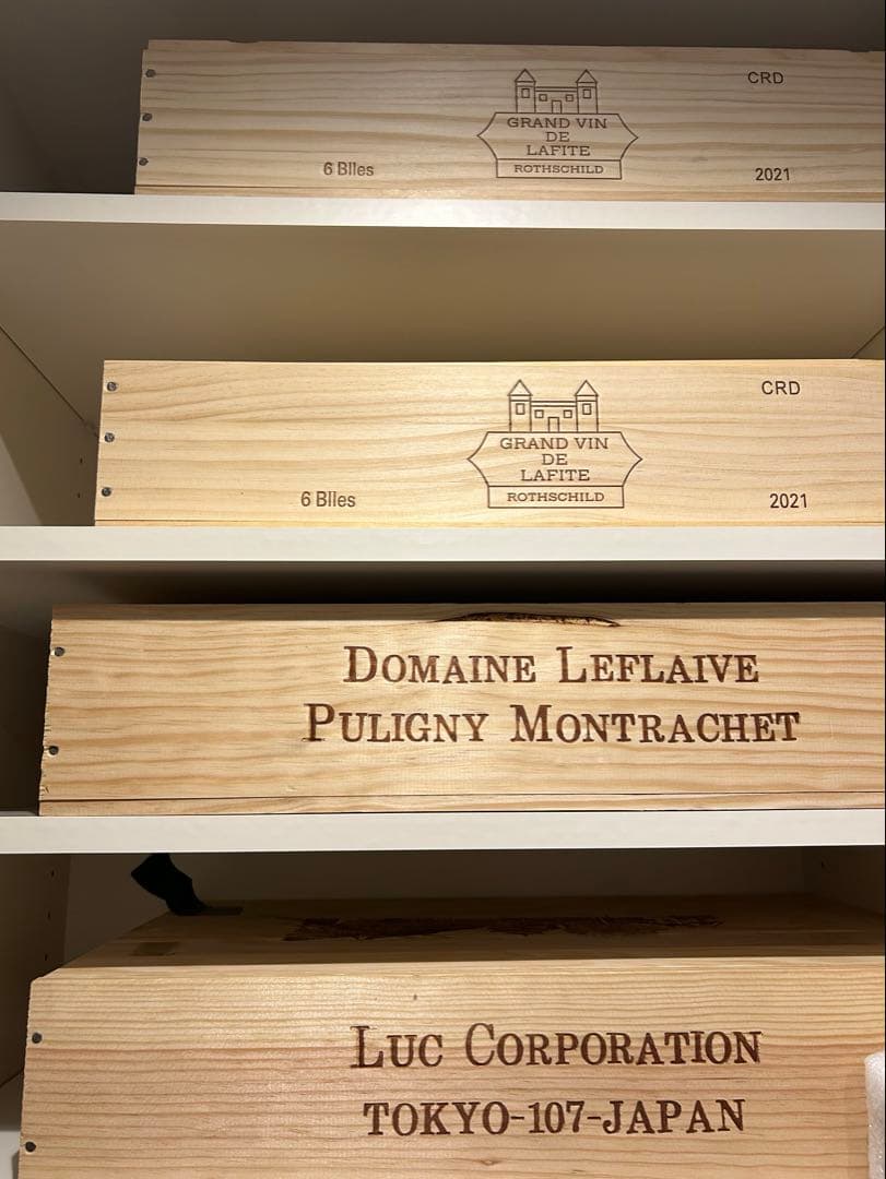 Leflaiveと バタール・モンラッシェ グラン・クリュ　ワイン空箱ｘ4