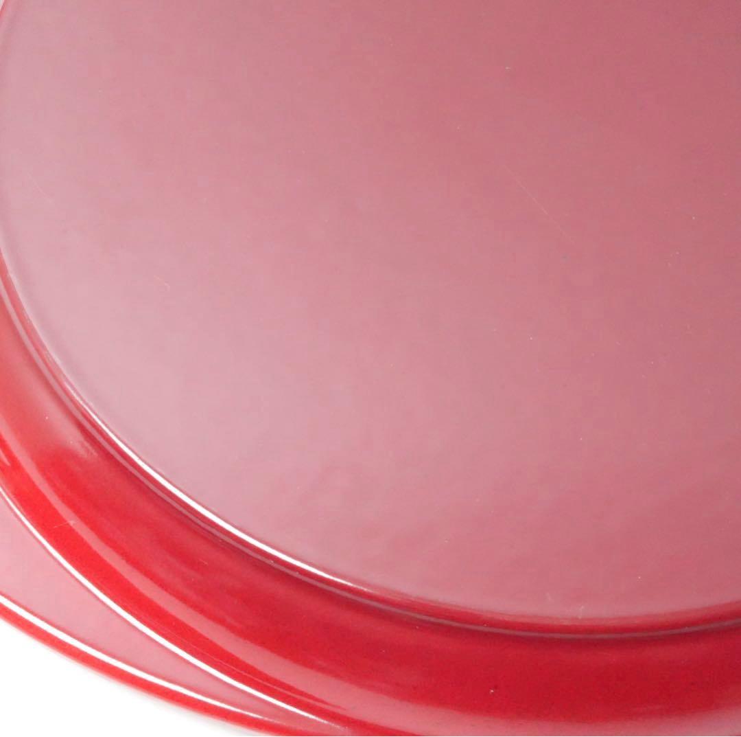 【美品】LE CREUSET　グリル ロンド チェリーレッド　26cm