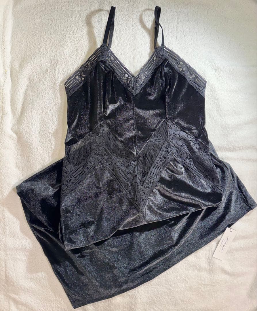 【サイズ変更】ベルベットレース ロングスリップS La Femme Fatale