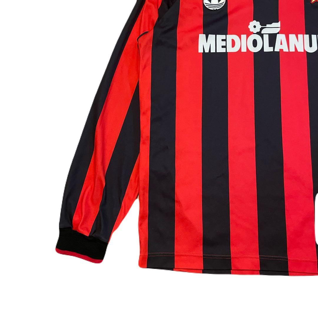91/92 adidas ACミラン ホーム 長袖ユニフォーム イタリア製 M