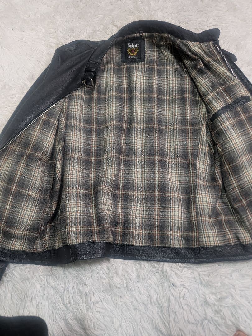 【最終値下げ】Schott レザー シングルライダースジャケット