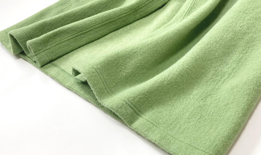 美品SHIPSシップスきれい色ゆったりニードルシャギーノーカラーコート♪