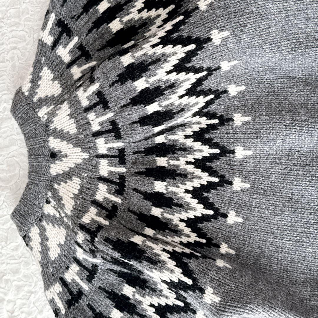【新品 未使用】MACHATT マチャット ローゲージノルディック柄ニット