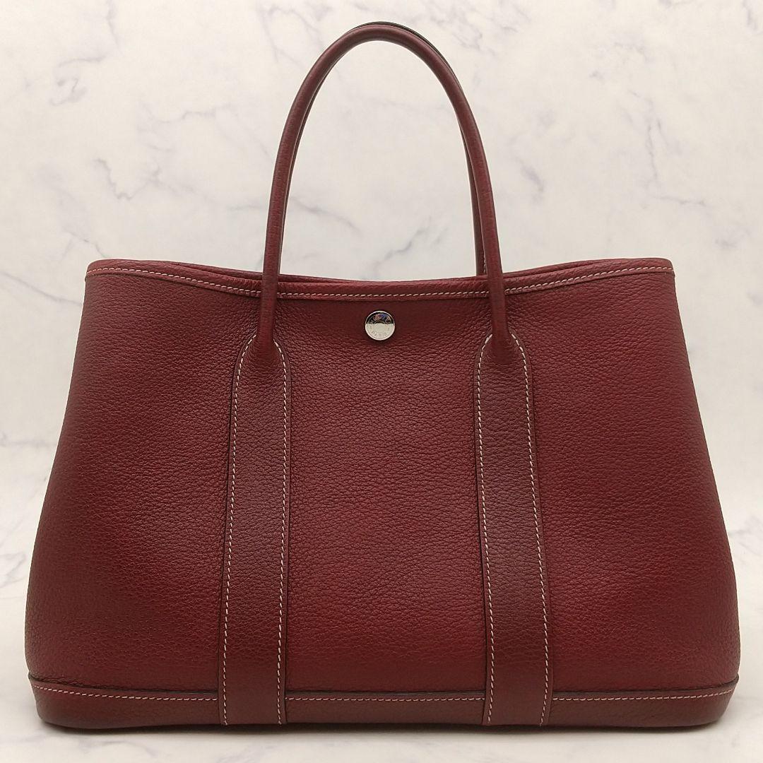 エルメス　ガーデンパーティ　TPM　ネゴンダ　ルージュアッシュ レッド系　□K