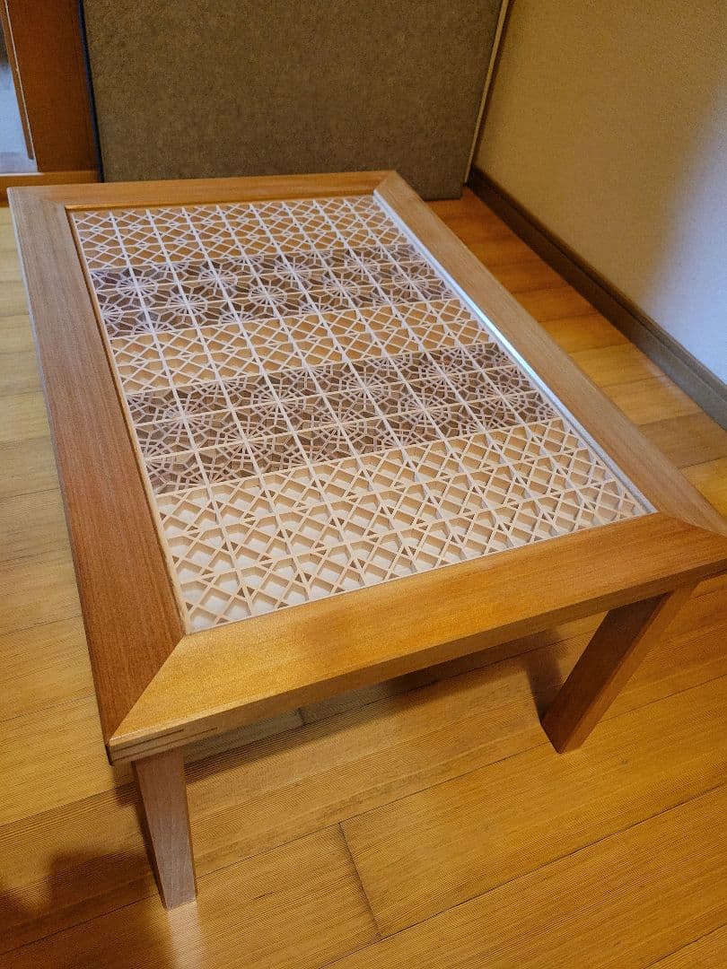 組子　組子細工　テーブル　机