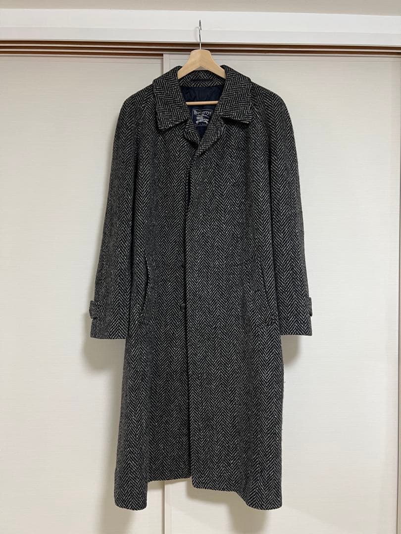 Burberrys ヘリンボーン柄ステンカラーコート（ビンテージ）