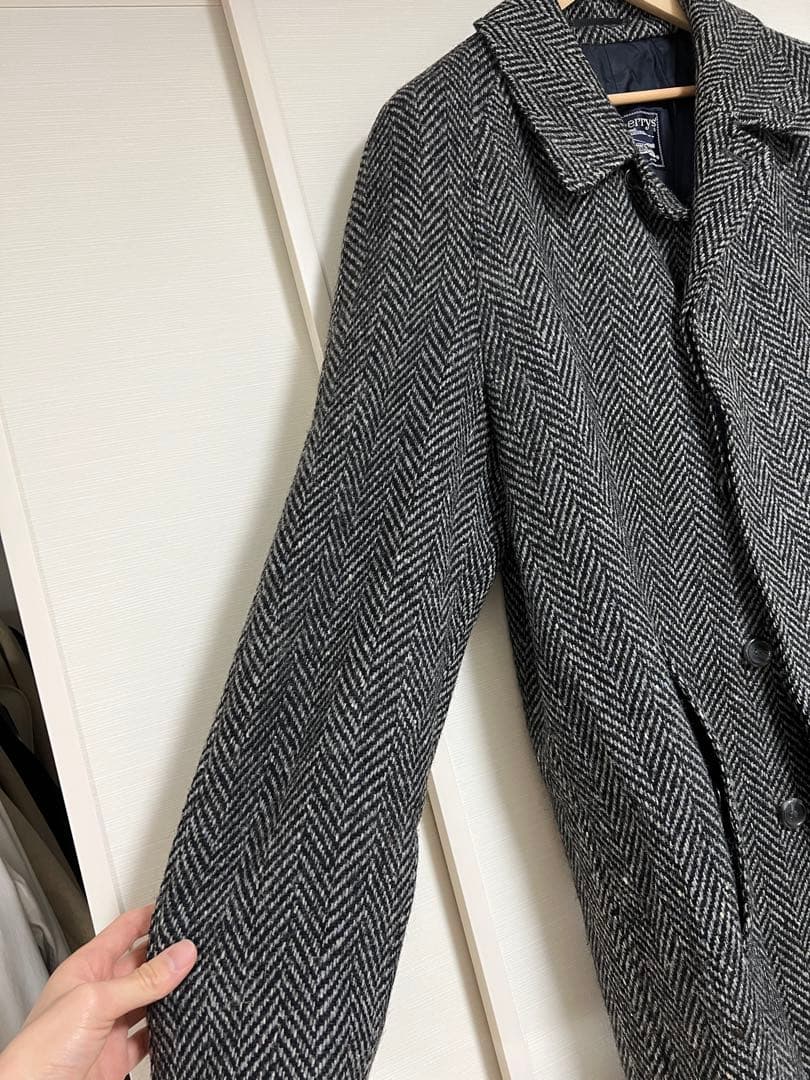 Burberrys ヘリンボーン柄ステンカラーコート（ビンテージ）