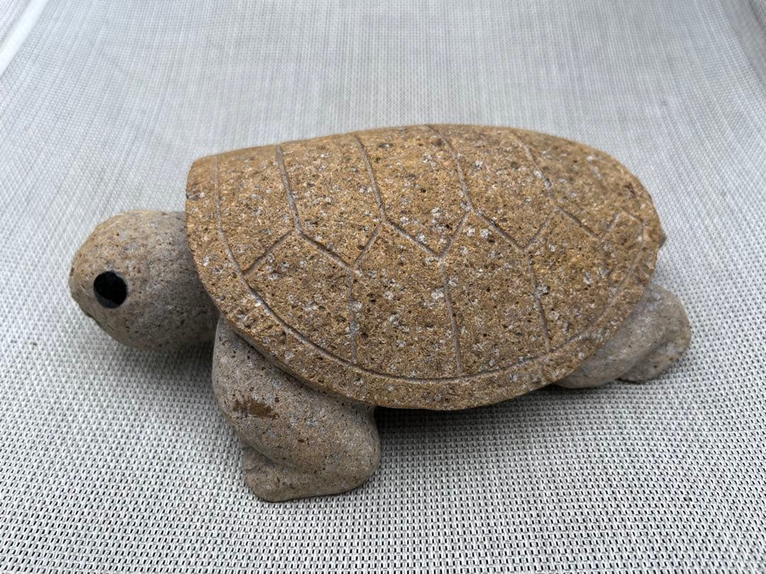 御影石　亀　オブジェ