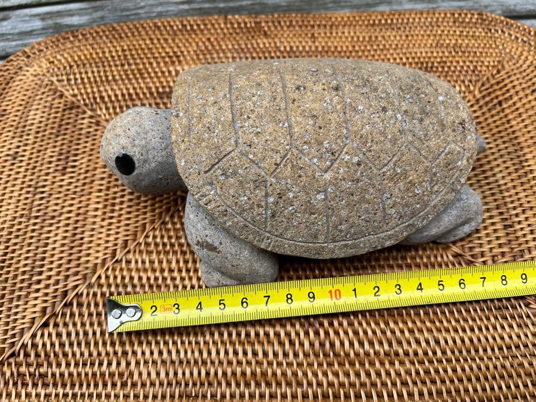 御影石　亀　オブジェ