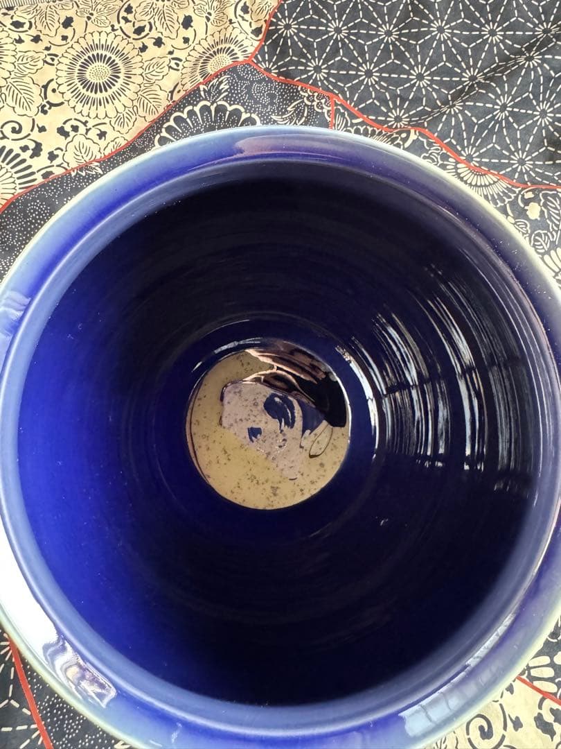 人間国宝　三代　徳田八十吉　(正彦銘) 燿彩花器