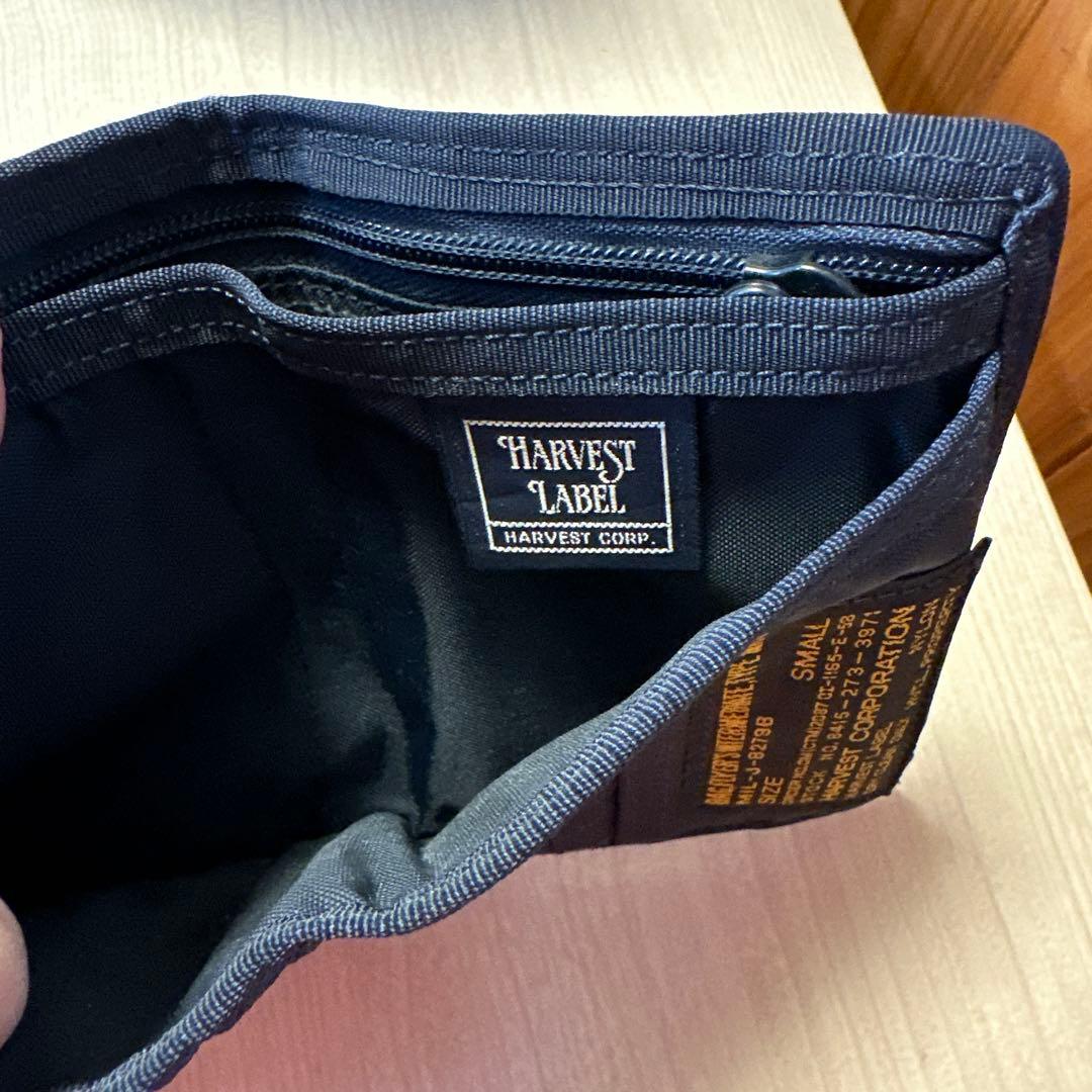 【HARVEST LABEL】三つ折り財布　ネイビー
