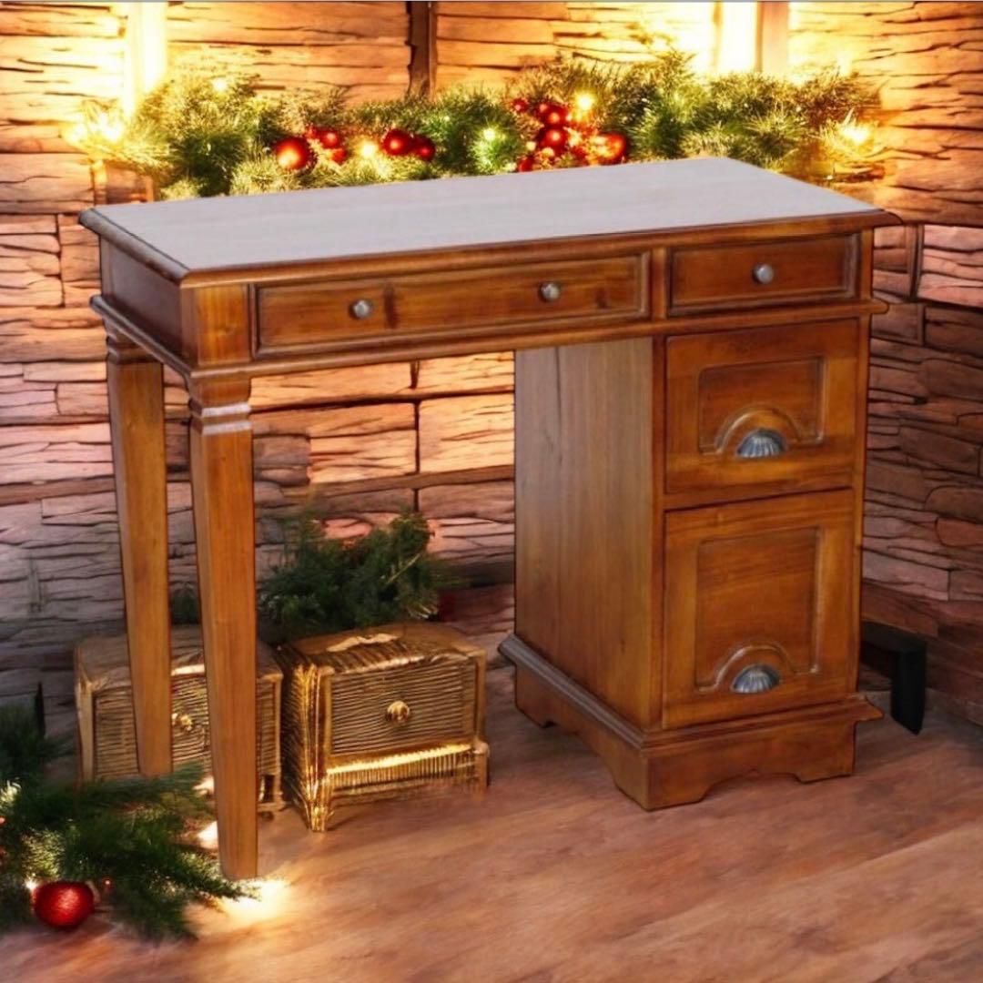 K 新品 アジアン 机 デスク アンティーク カントリー カフェ コロニアル