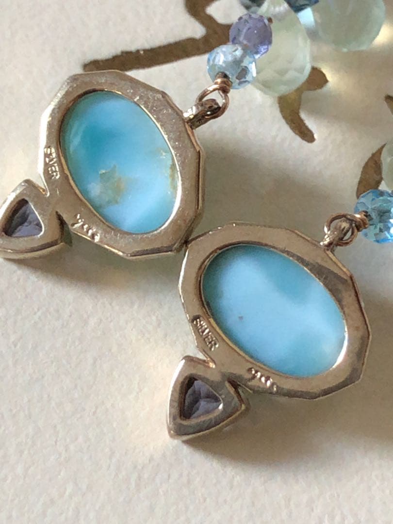 超レア⭐︎超美品 agete K10ラリマー.トパーズ.プレナイト.フックピアス