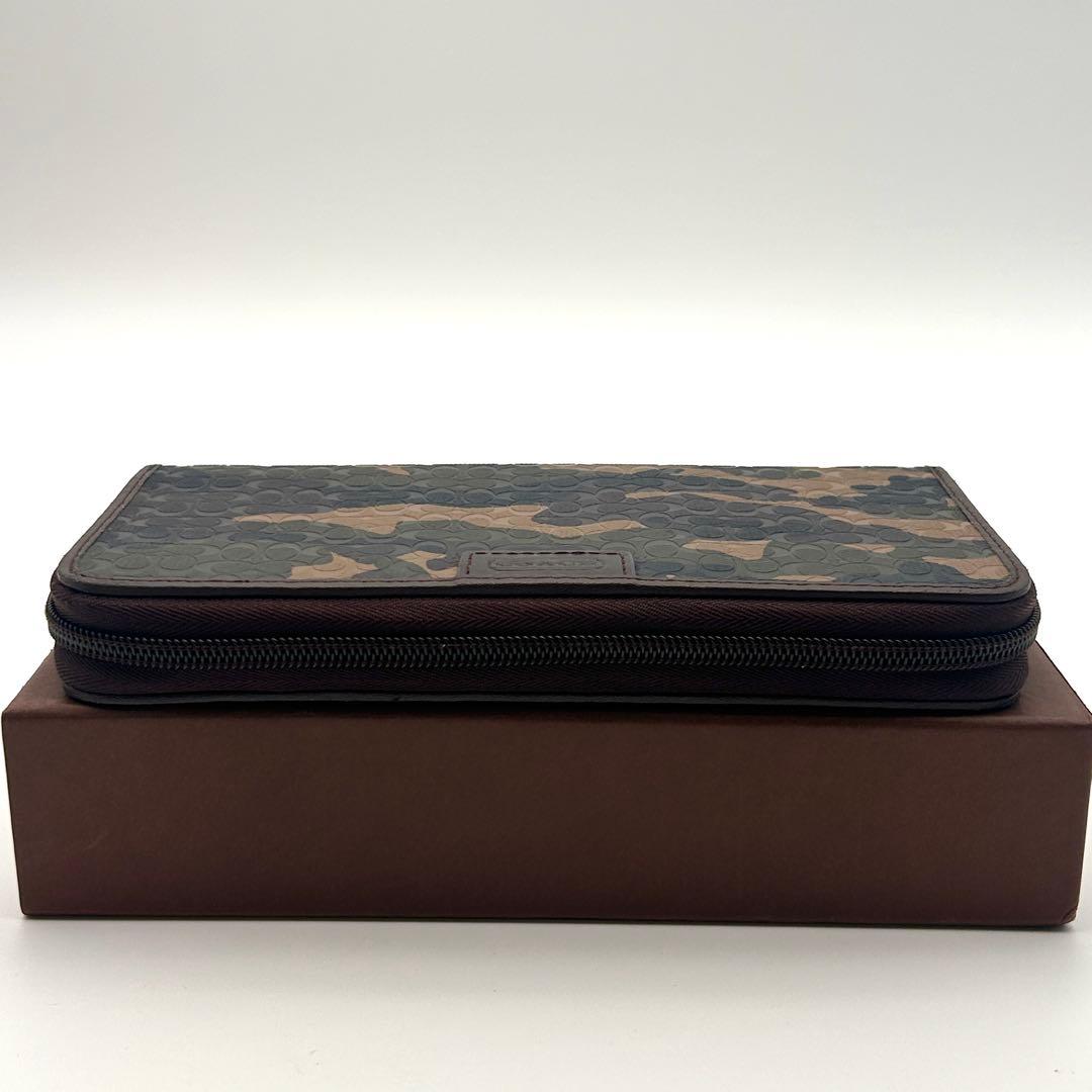 極美品✨ COACH コーチ 長財布 シグネチャー 迷彩柄 【希少性高い】