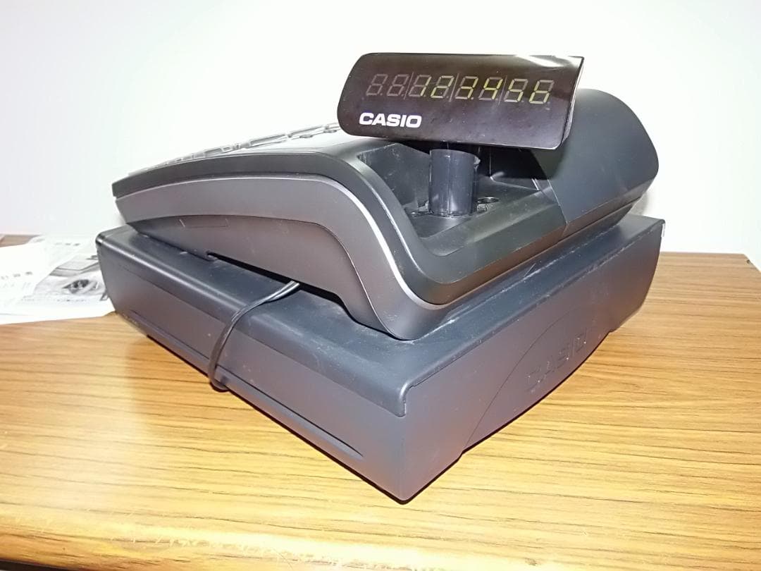 人気の黒1/25設定無料TE-2500物販向15部門カシオインボイスレジスター