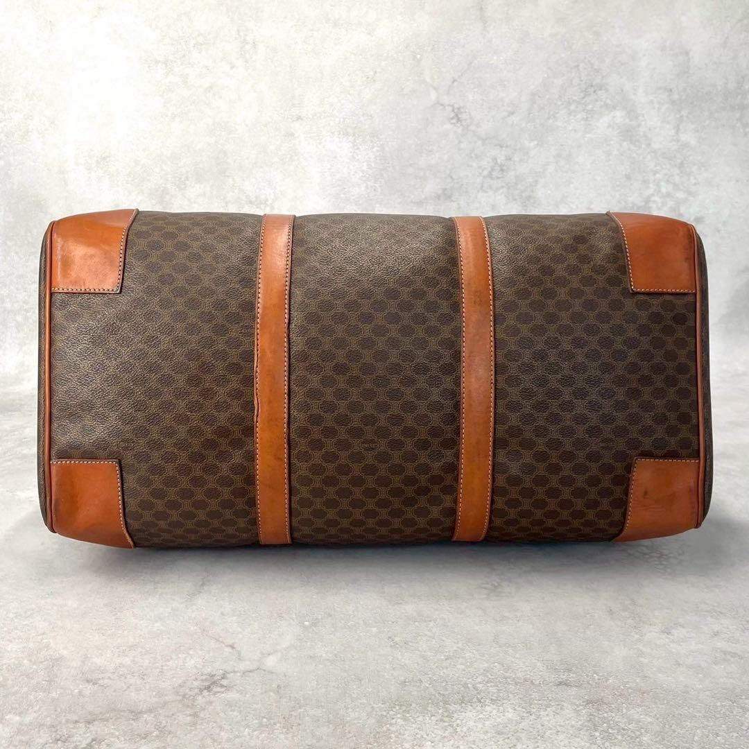 【大容量/美品】セリーヌ　ボストンバッグ　マカダム　レザー　ゴールド金具　南京錠