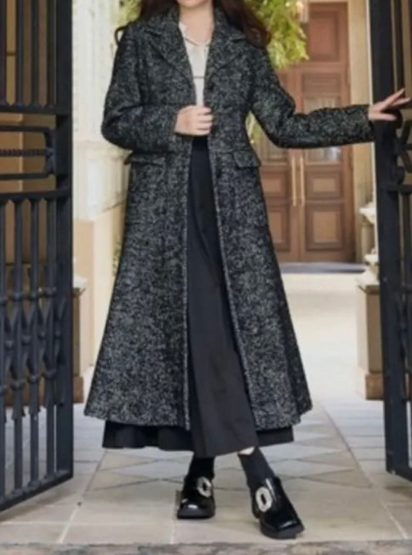 新品未使用☆Her lip ヘリンボーンウールチェスターコート