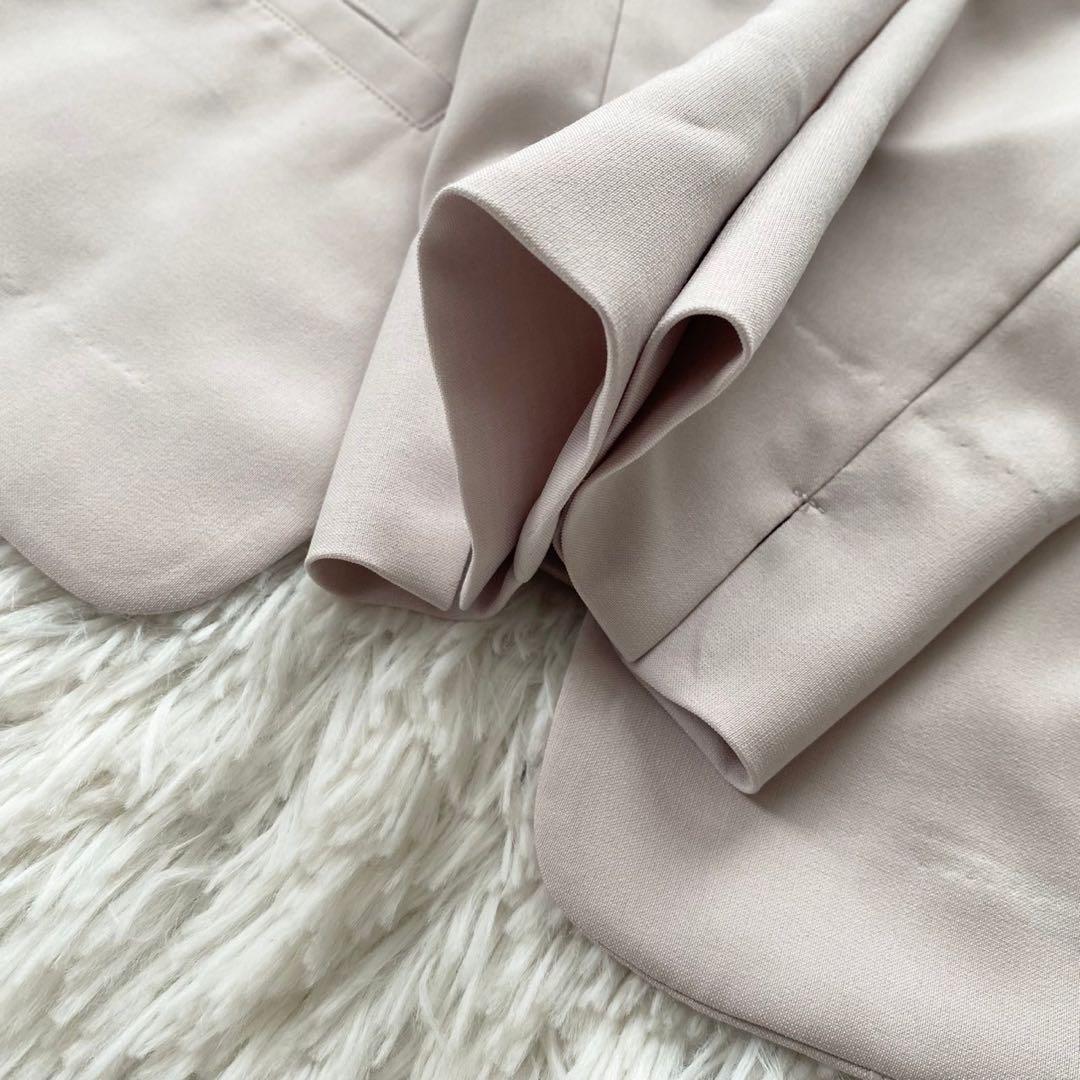 ナチュラルビューティ ベーシック セットアップ ノーカラー 洗える ベージュ S