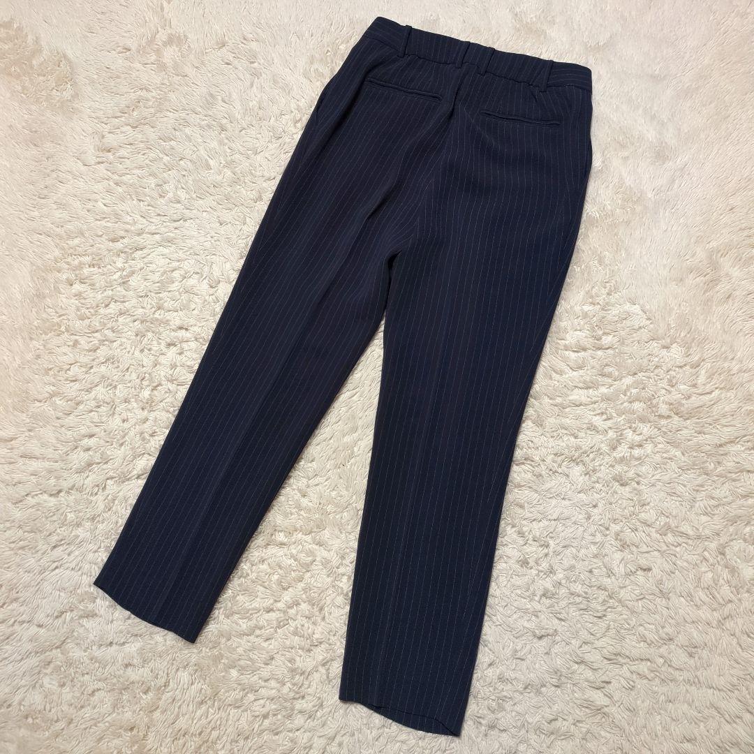 美品！PLST　ノーカラーパンツスーツセットアップ　M　2024年モデル　紺