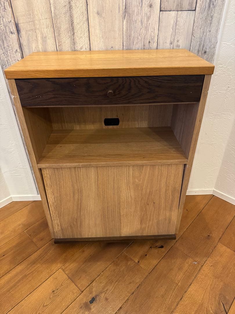 【送料込】木目調の電話台・ファックス台
