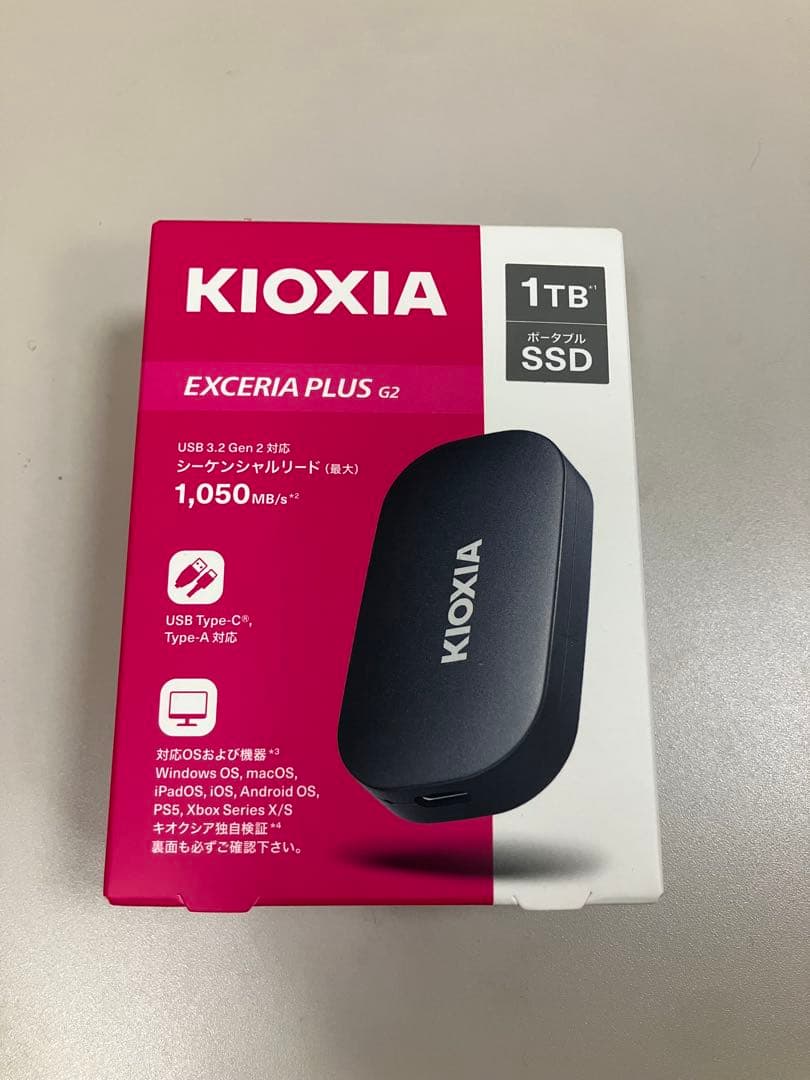 外付けハードディスク・ドライブ KIOXIA EXCERIA PLUS G2 1TB SSD