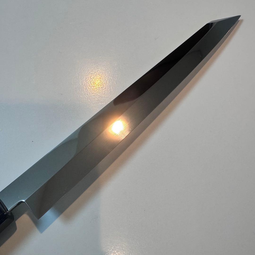【特価限定】270mm 切付柳刃包丁 鏡面　黒檀八角柄 刺身包丁 全鋼。
