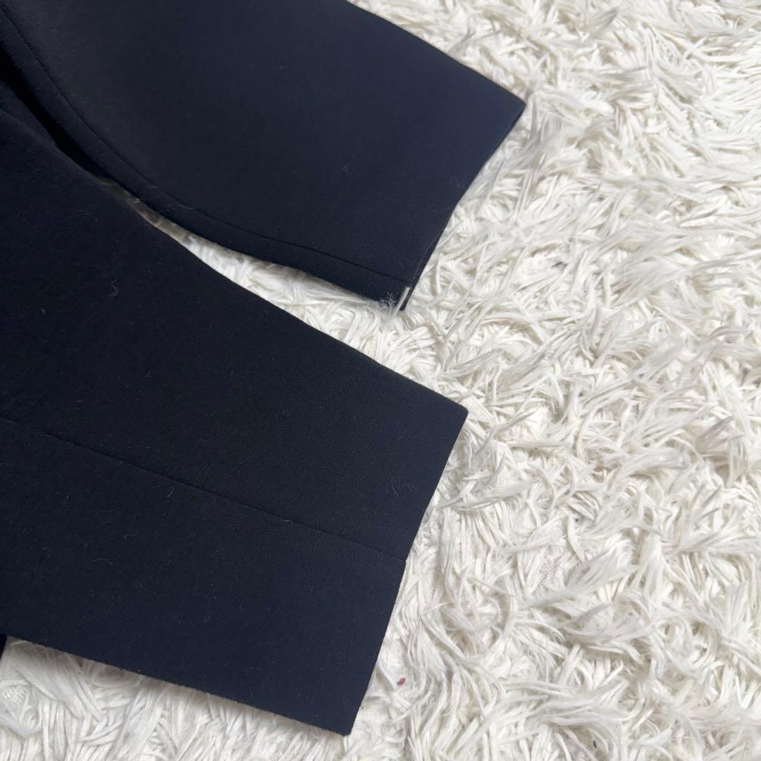 【定番人気✨】エブール　ボンディングノーカラーコート　ブラック　サイズ38