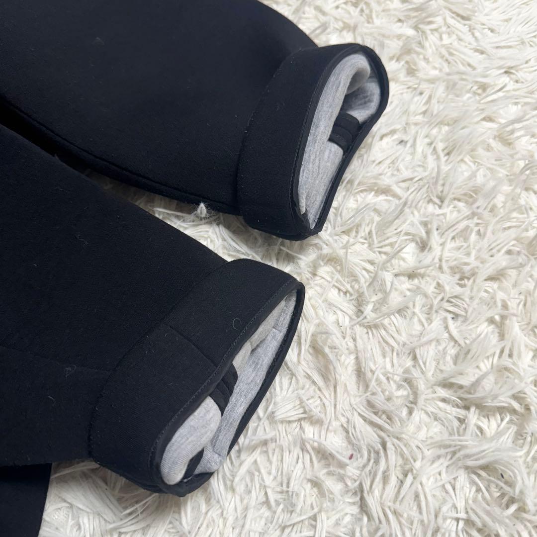 【定番人気✨】エブール　ボンディングノーカラーコート　ブラック　サイズ38