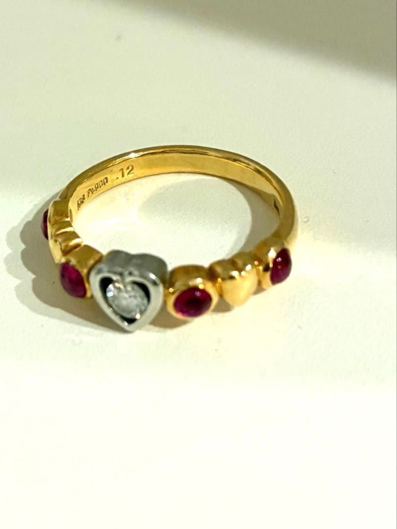 ランセル18金ルビー指輪