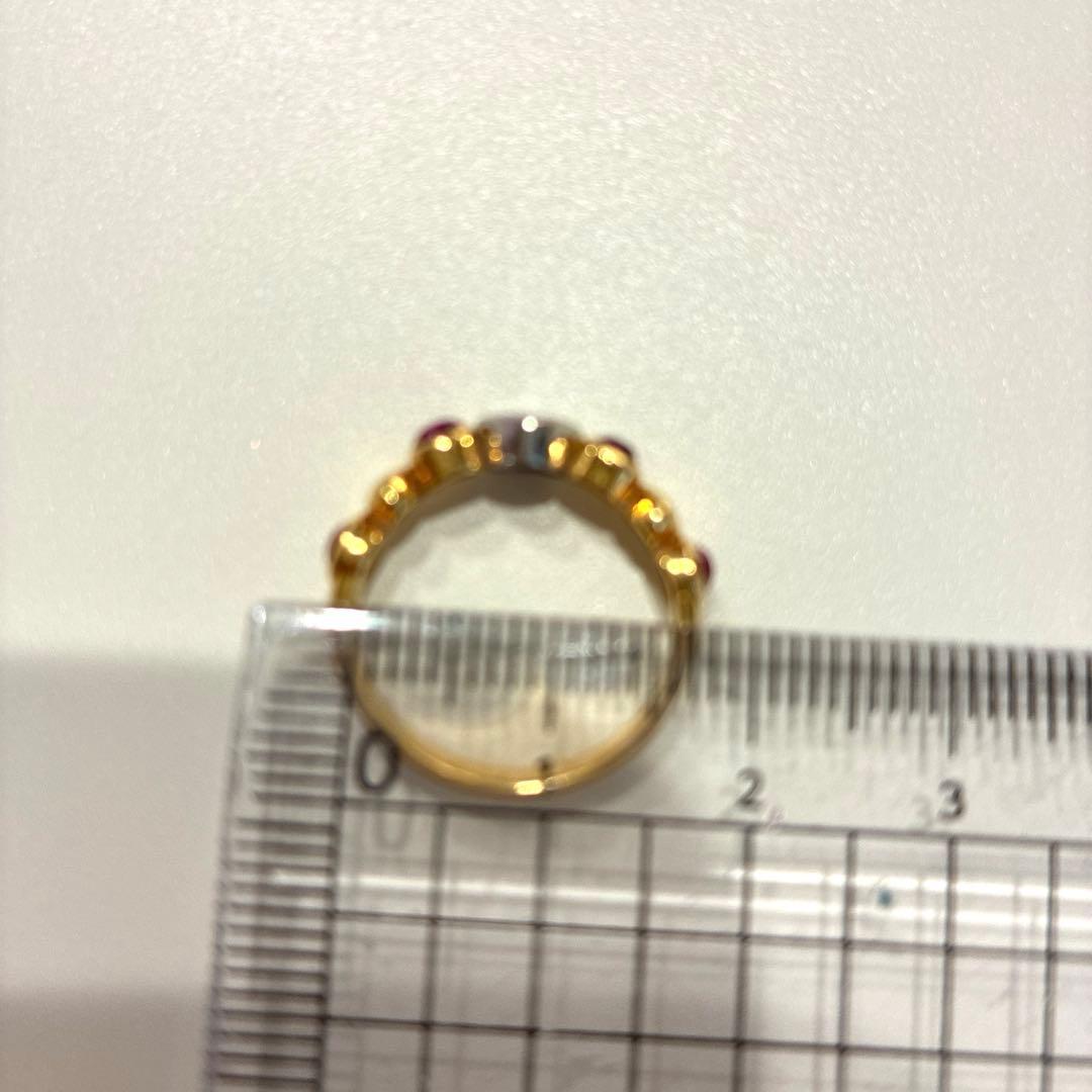 ランセル18金ルビー指輪