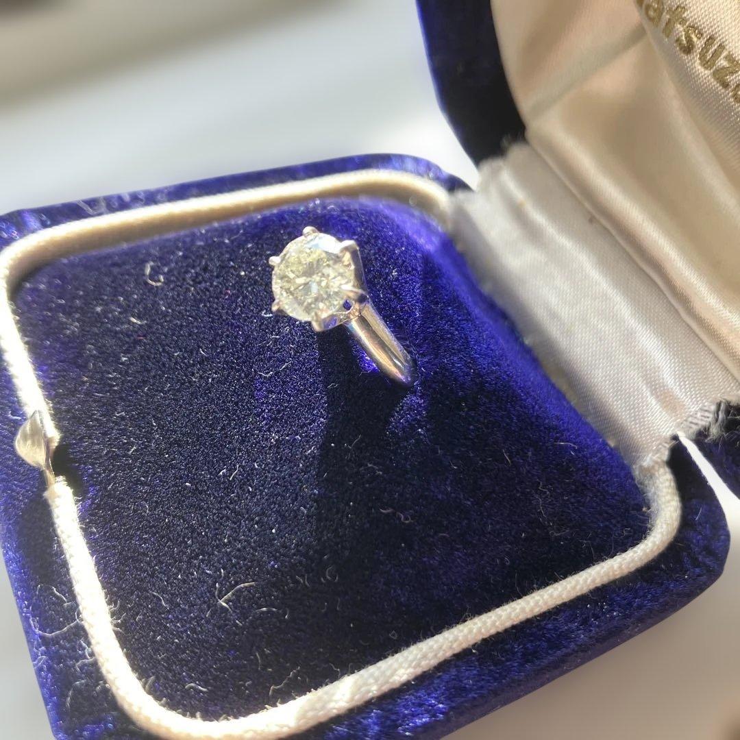 Matsuzakaya 一粒ダイヤモンドリング⭐︎ 鑑定書付き⭐︎