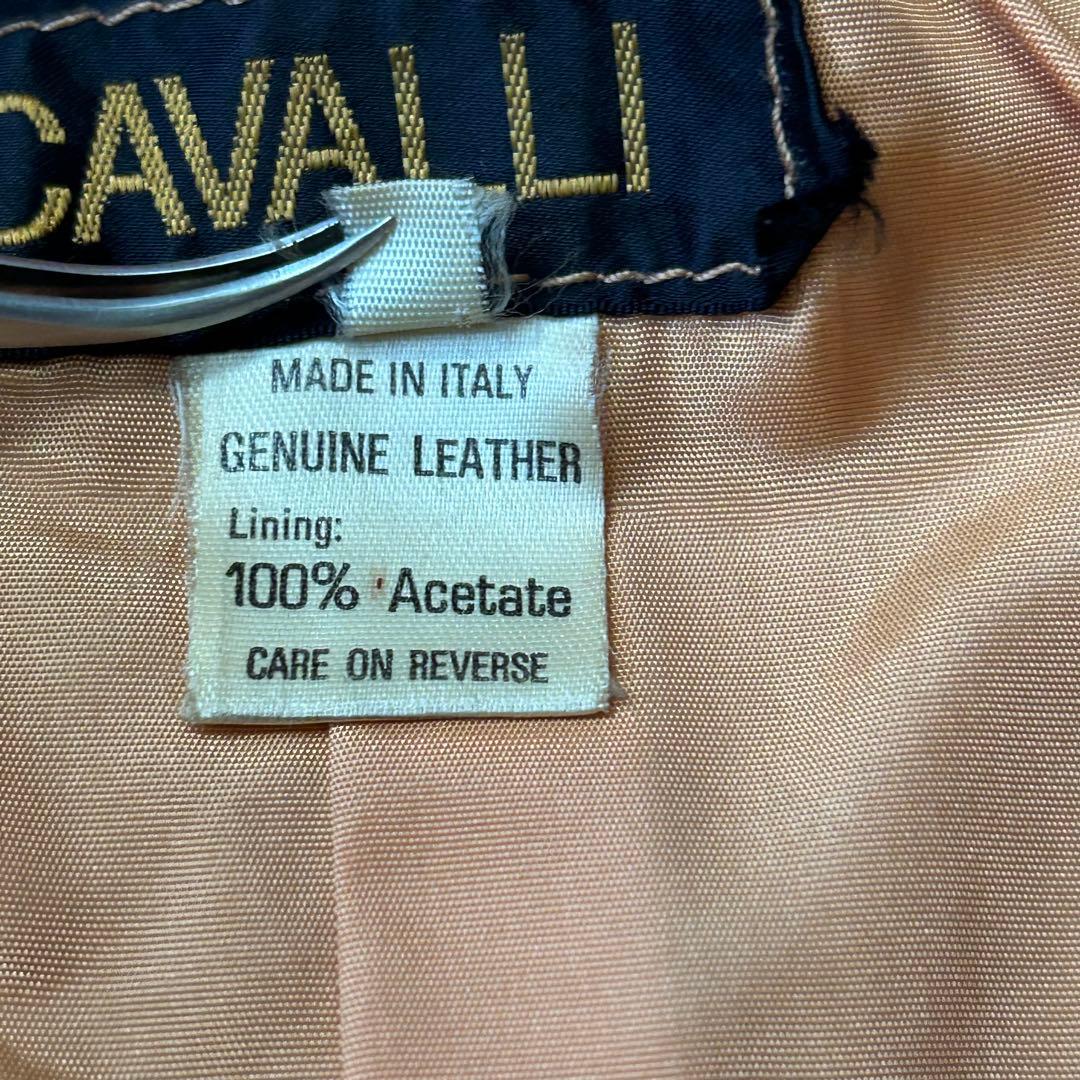 vintage 希少 CAVALLI 本革 レザー ジャケット コート ベルト