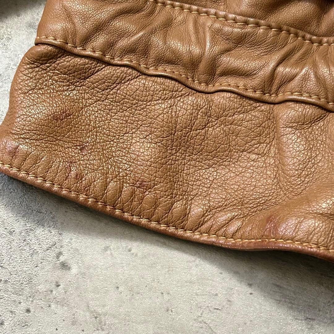 vintage 希少 CAVALLI 本革 レザー ジャケット コート ベルト