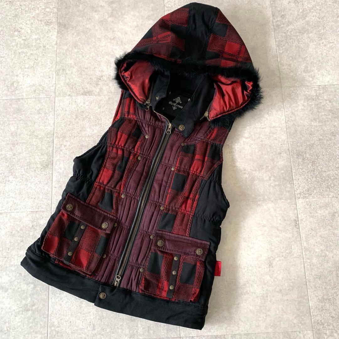 ◆Ozz Croce Ozz On Japan ファー付き ベスト/ゴシック