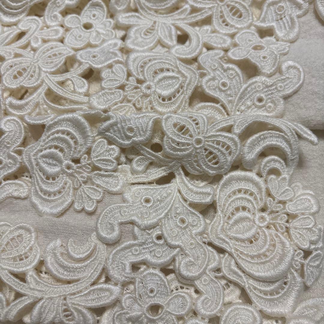 エルマンノシエルヴィーノ　アイボリーレースニット